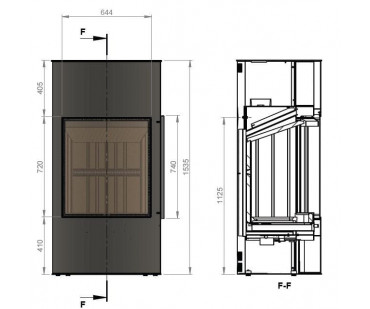 Фото - Дровяная печь Ember Гордана 480 L+ Black - Печной центр Казань Фотография - Дровяная печь Ember Гордана 480 L+ Black - купить в Казани в магазине Печной центр