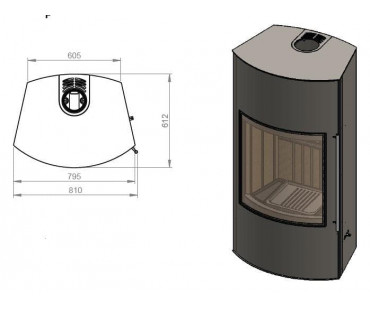 Фото - Дровяная печь Ember Гордана 480 L+ Black - Печной центр Казань Фотография - Дровяная печь Ember Гордана 480 L+ Black - купить в Казани в магазине Печной центр