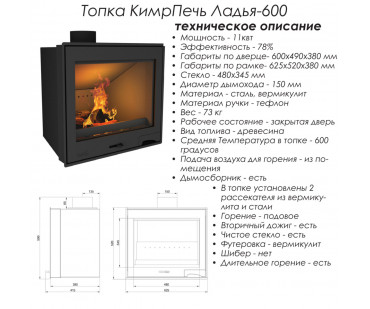 Фотография - Изразцовый камин КимрПечь Прованс с дровником Л-600 - купить в Казани в магазине Печной центр