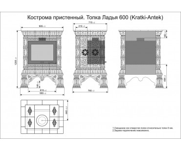 Фотография - Изразцовый камин КимрПечь Кострома Л-600 - купить в Казани в магазине Печной центр