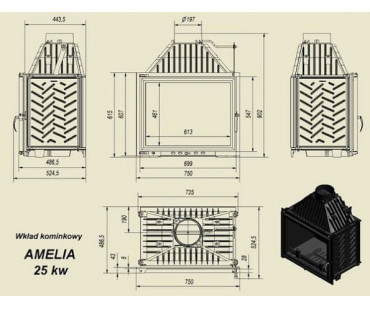 Фото - Каминная топка Kratki Amelia - Печной центр Казань Фотография - Каминная топка Kratki Amelia - купить в Казани в магазине Печной центр