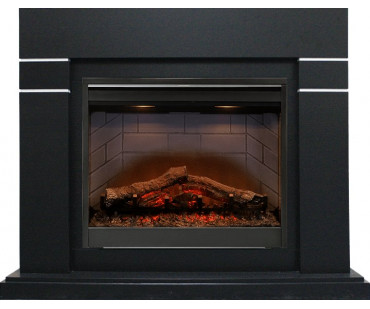 Фотография - Каминокомплект Lindos - Черный (Высота 985мм) с очагом Symphony 26 DF2608-INT Dimplex - купить в Казани в магазине Печной центр