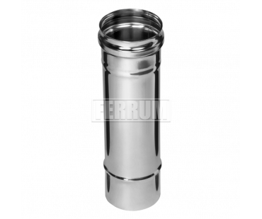 Фотография - Дымоход 0,25м Ferrum (430/0,8 мм) Ф110 - купить в Казани в магазине Печной центр