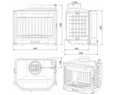 Фото - Каминная топка Chazelles Solo P70V - Печной центр Казань Фотография - Каминная топка Chazelles Solo P70V - купить в Казани в магазине Печной центр