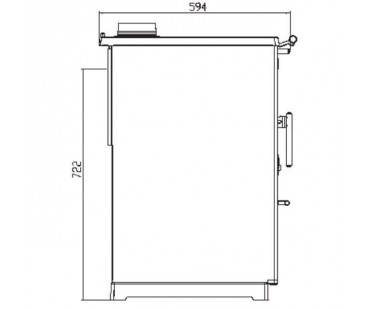 Фото - Плита PLAMEN 850 GLAS красная, труба слева - Печной центр Казань Фотография - Плита PLAMEN 850 GLAS красная, труба слева - купить в Казани в магазине Печной центр