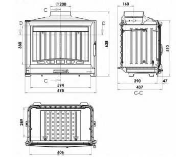 Фото - Каминная топка Chazelles Solo D70V - Печной центр Казань Фотография - Каминная топка Chazelles Solo D70V - купить в Казани в магазине Печной центр