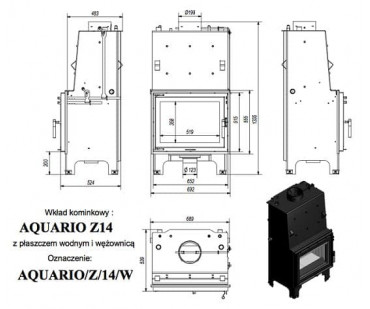 Фотография - Топка с водяным контуром Kratki Aquario/Z/14/PW/W - купить в Казани в магазине Печной центр
