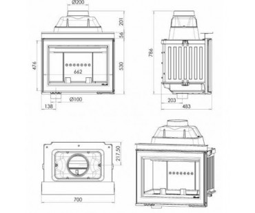 Фото - Каминная топка Chazelles HP 700 L - Печной центр Казань Фотография - Каминная топка Chazelles HP 700 L - купить в Казани в магазине Печной центр