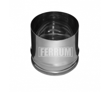Фотография - Заглушка внешняя д/трубы Ferrum (430/0,5 мм) Ф140 внутренняя - купить в Казани в магазине Печной центр