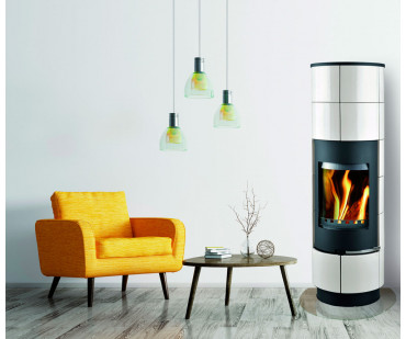 Фото - Печь Thorma Delia Standard Ceramic, чёрный/керамика белая - Печной центр Казань Фотография - Печь Thorma Delia Standard Ceramic, чёрный/керамика белая - купить в Казани в магазине Печной центр