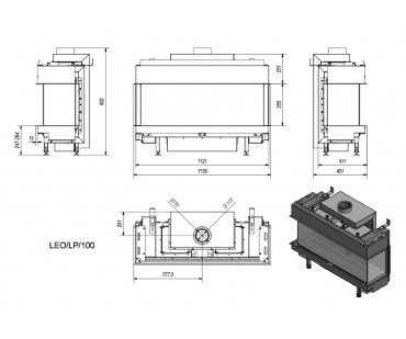 Фото - Топка Leo/LP/100/NG (магистральный газ) - Печной центр Казань Фотография - Топка Leo/LP/100/NG (магистральный газ) - купить в Казани в магазине Печной центр